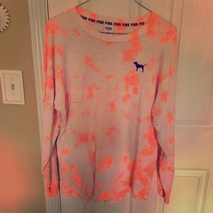 VS Pink Tye Dye Varsity Crew